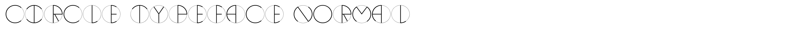 Circle typeface Normal